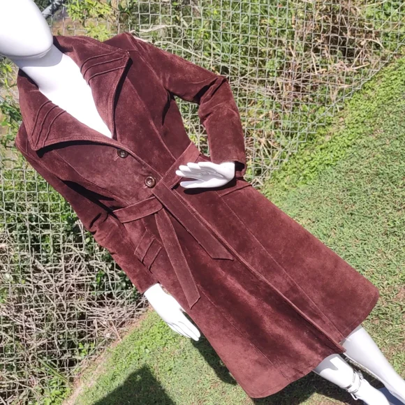 Argentinian Ladies Genuine Suede Leather Full Length Coat
